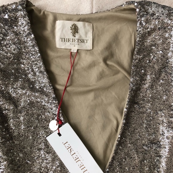 The Jet Set Diaries Oasis Gold Sequin Dress NWT - Picture 8 of 8